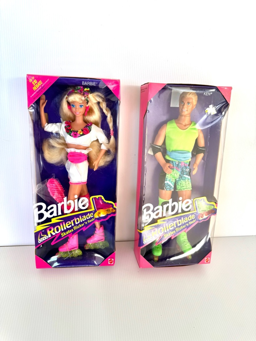 🩷🩵NIB. Barbie Rollerblade & Ken Rollerblade Duo Set —1991